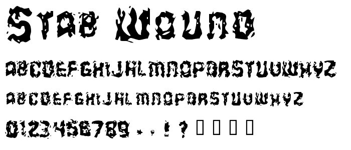Stab Wound font